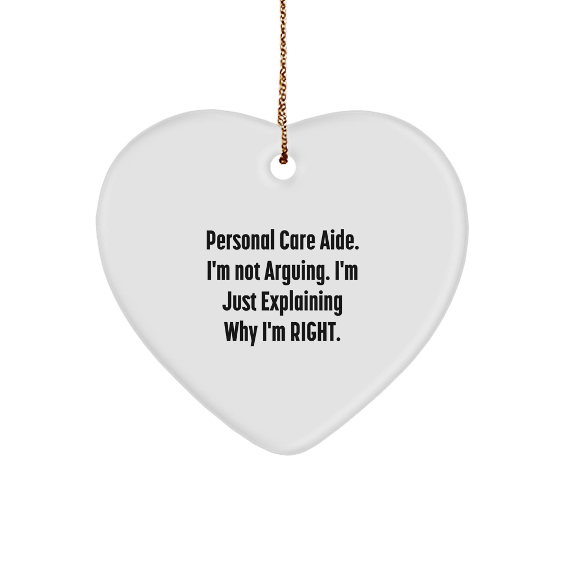 Witty Personal Care Aide Christmas Ornament for Friends Gift - Image 1
