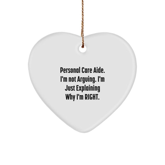 Witty Personal Care Aide Christmas Ornament for Friends Gift - Image 1