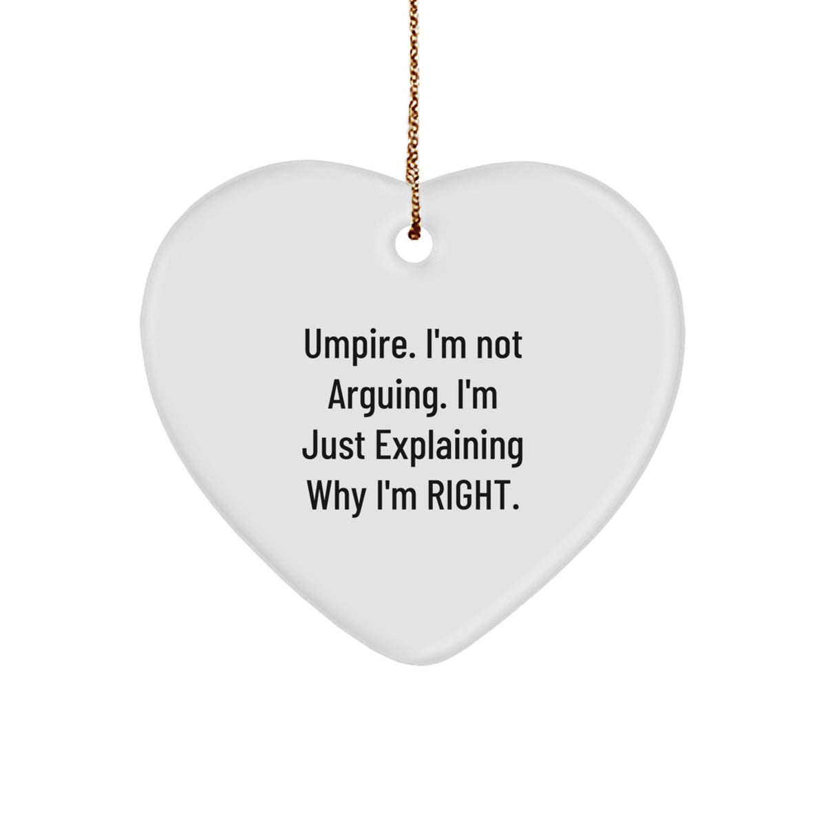 Umpire Keepsake Heartwood Classic Christmas Ornament for Him Gift - Image 1