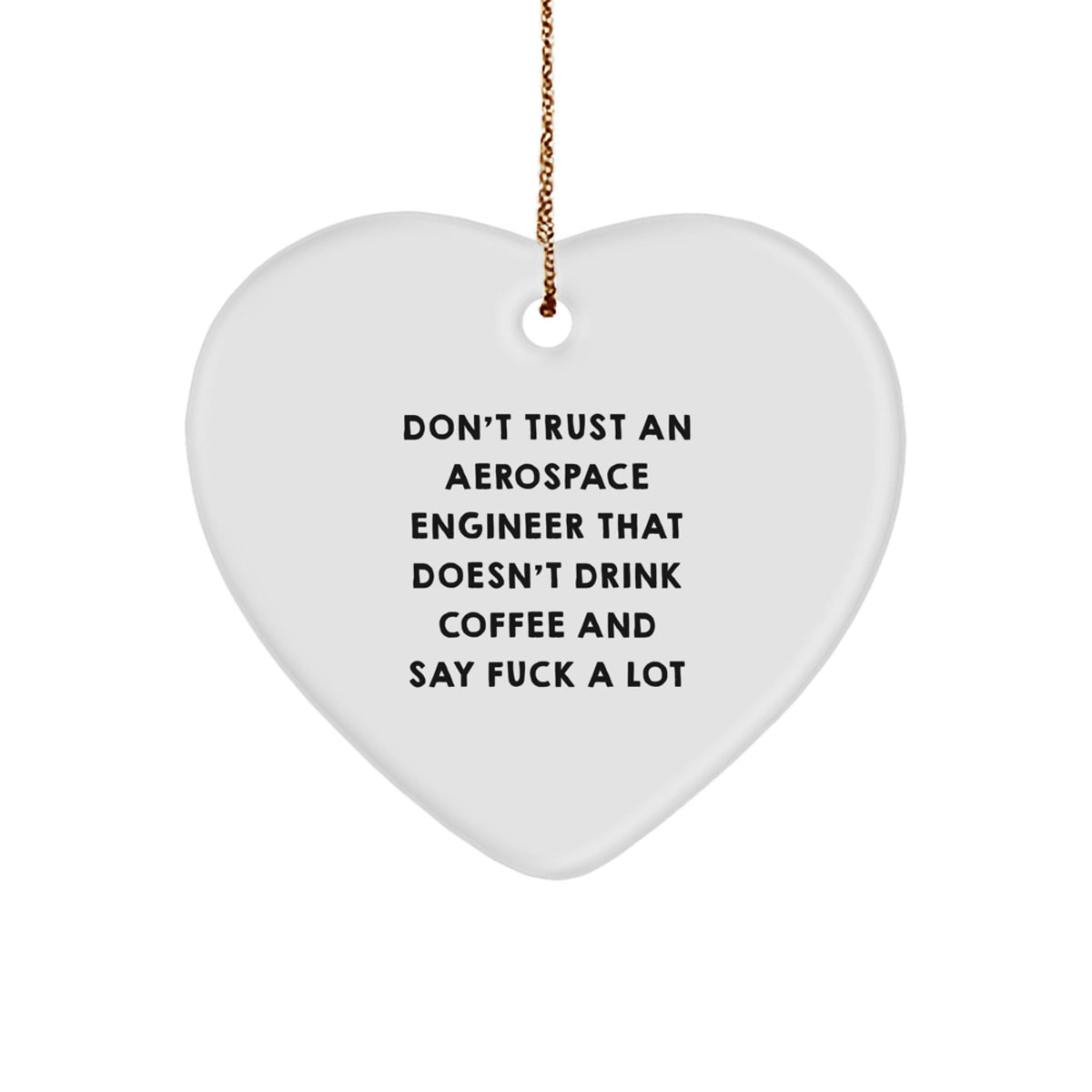 Coffee-Loving Aerospace Engineer Christmas Ornament for Friends Gift - Image 1
