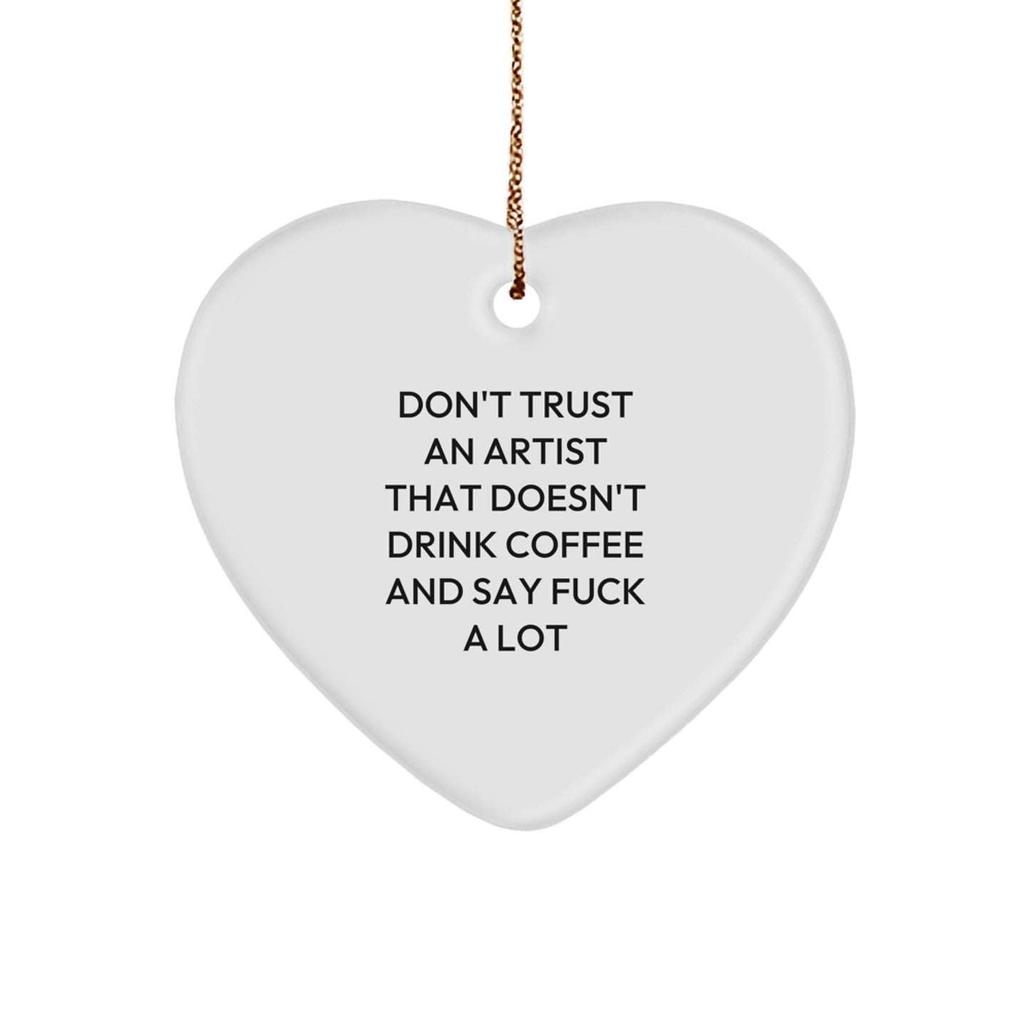 Funny Artist Heart Ornament Gifts from Men, Gifts for Artist, Christmas Unique Presents - Image 1