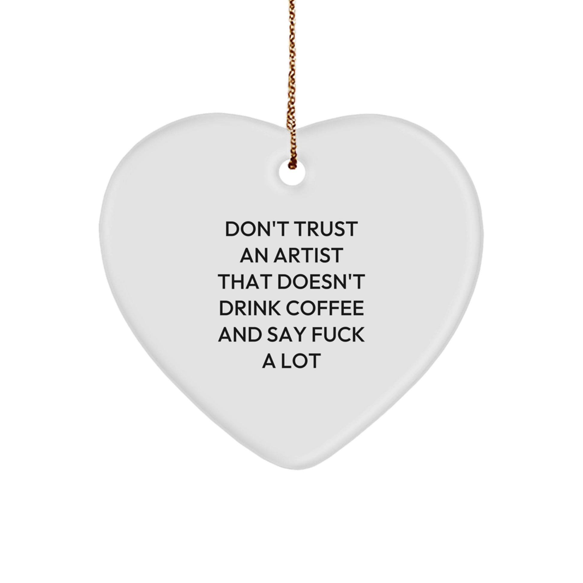 Funny Artist Heart Ornament Gifts from Men, Gifts for Artist, Christmas Unique Presents - Image 1