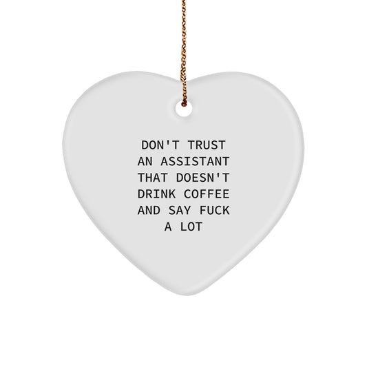 Sassy Assistant Christmas Ornament for Friends Gift – Coffee & Chaos - Image 1