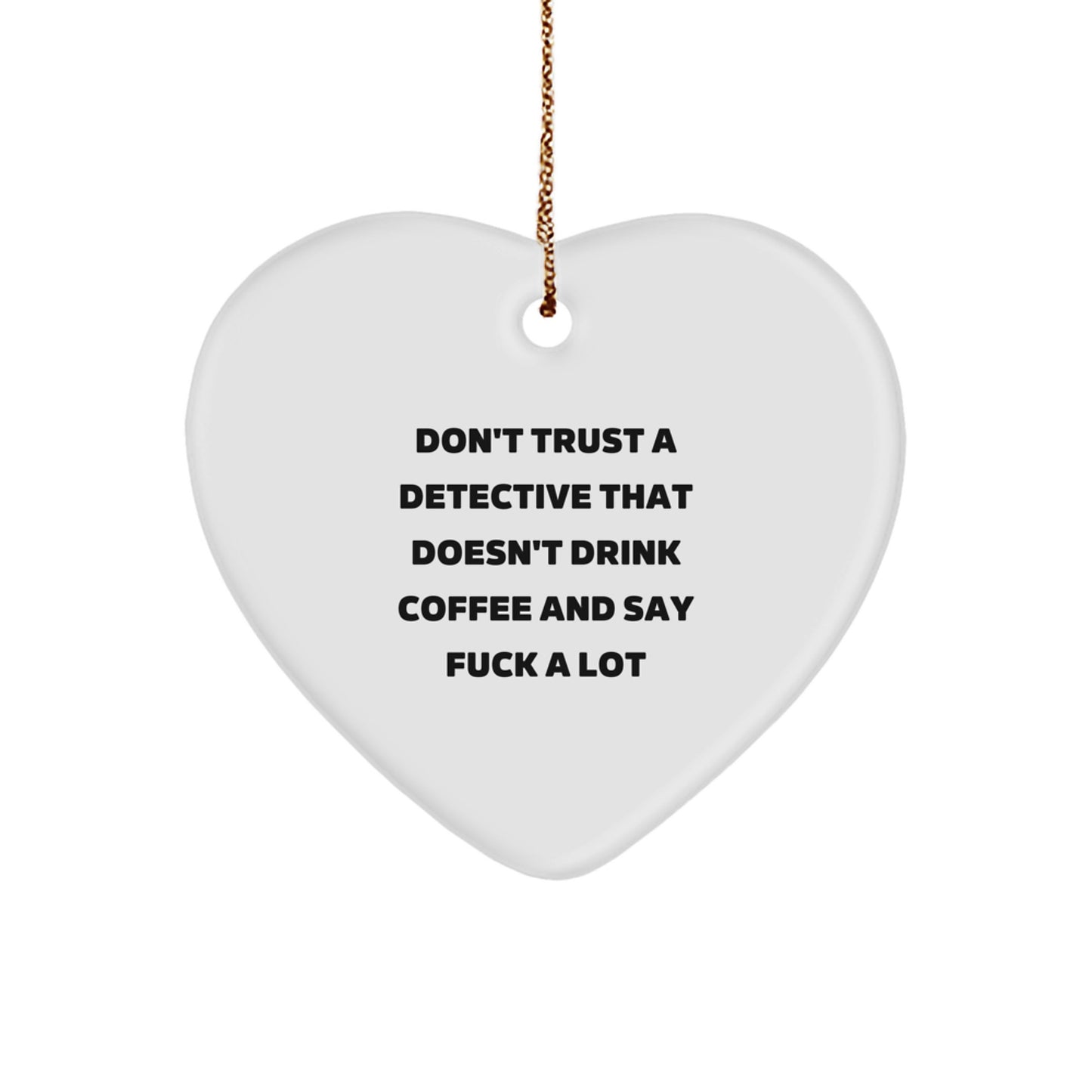 Detective Coffee Lover Christmas Ornament Keepsake for Him Gift - Image 1