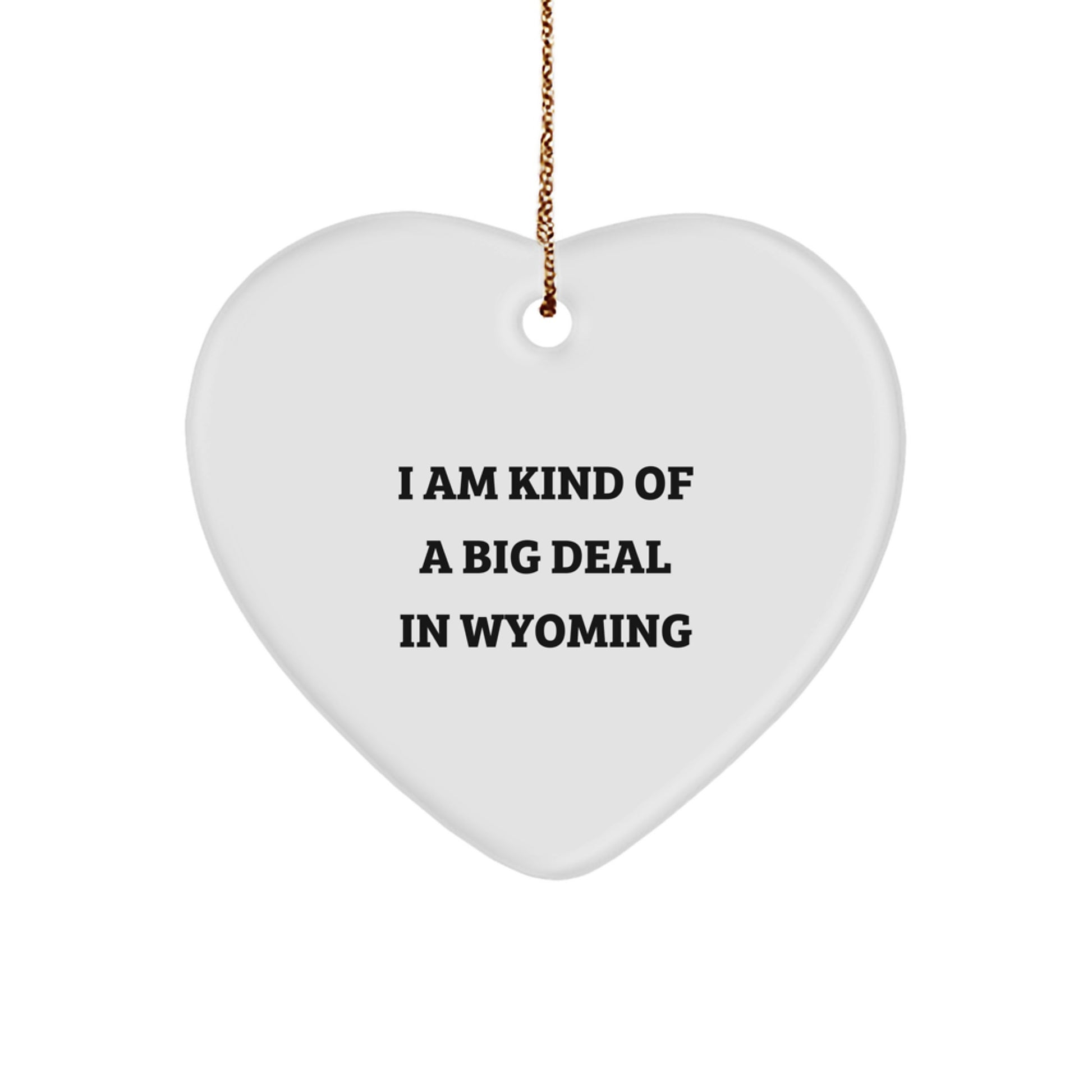 Wyoming Unique Gifts from Friends and Family - Gifts for Wyoming Men and Women - I Am Kind Of A Prime Selection In Wyoming Heart Ornament - Image 1