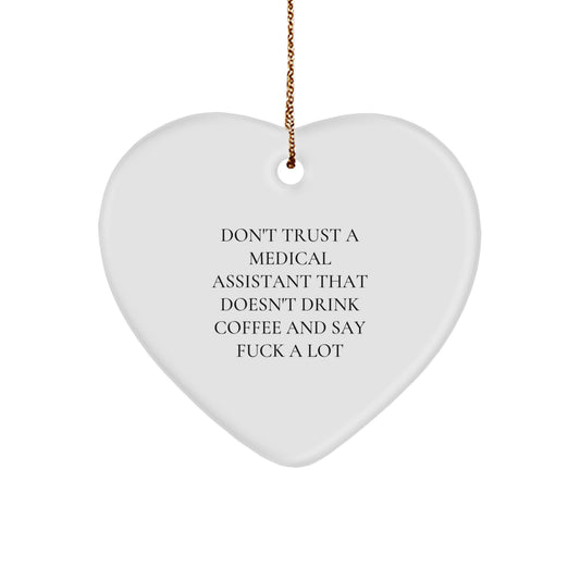 Medical Assistant Heart Vibrant Christmas Ornament Keepsake for Him Gift - Image 1