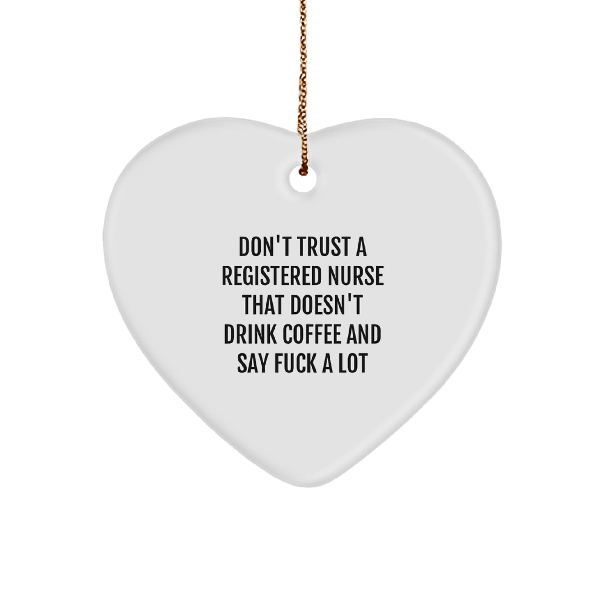 Funny Registered Nurse Gifts, Christmas Unique Ornaments, Heart Shaped Decorations, Gifts from Men to Registered Nurses, for Registered Nurse Coworkers, Friends, and Family - Image 1