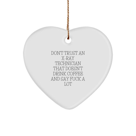 Funny X-Ray Technician Heart Ornament Gifts from Friends, Coworkers, or Family - Christmas Unique Gift for X-Ray Tech Lover - Image 1