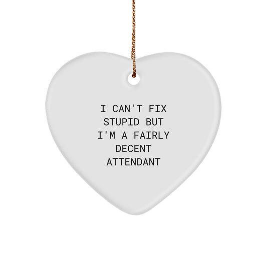 Funny Attendant Gifts from Friends and Family - Heart Ornament for Christmas - Image 1