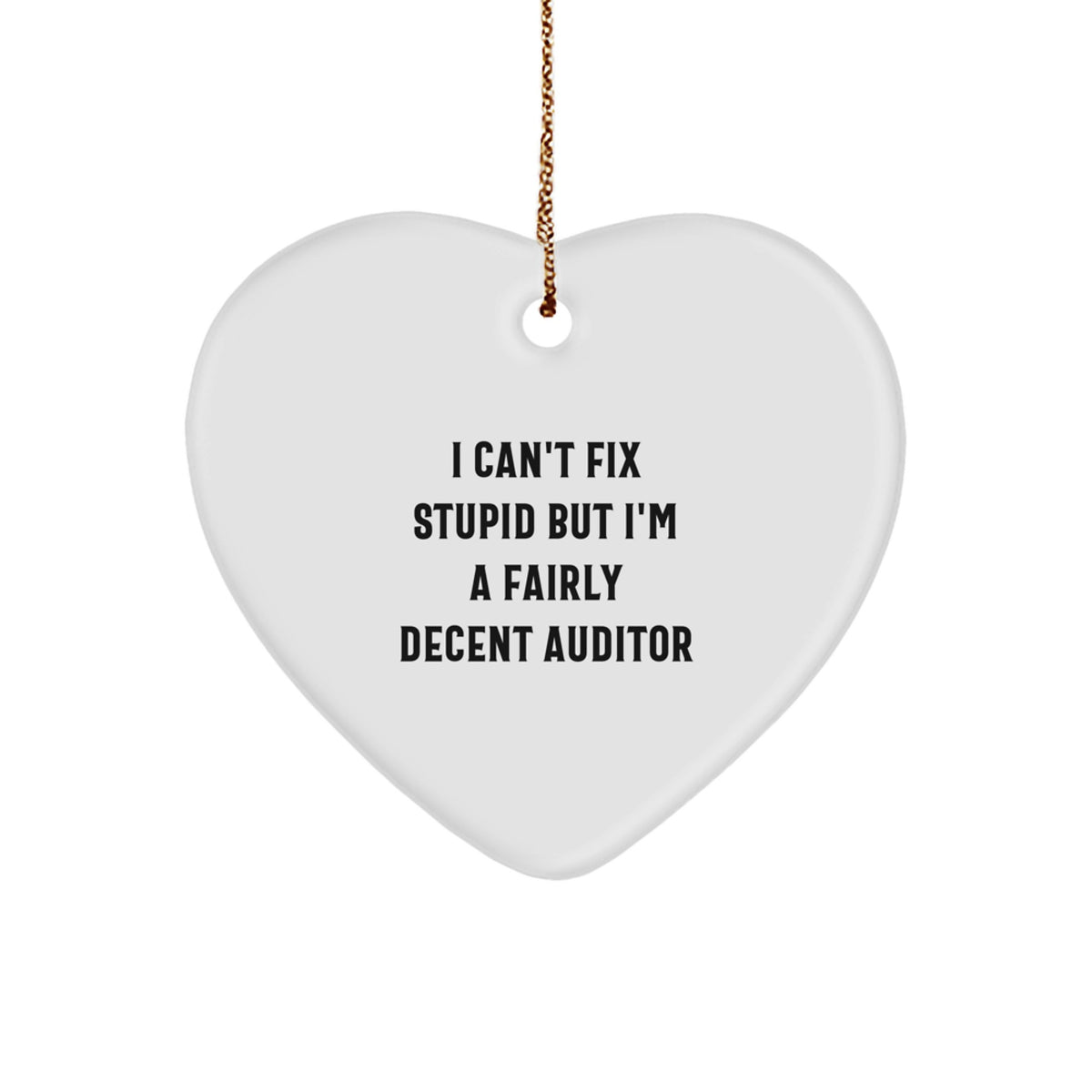 Witty Auditor Heart Ornament Memento for Roommates Christmas Unique Gift - Image 1
