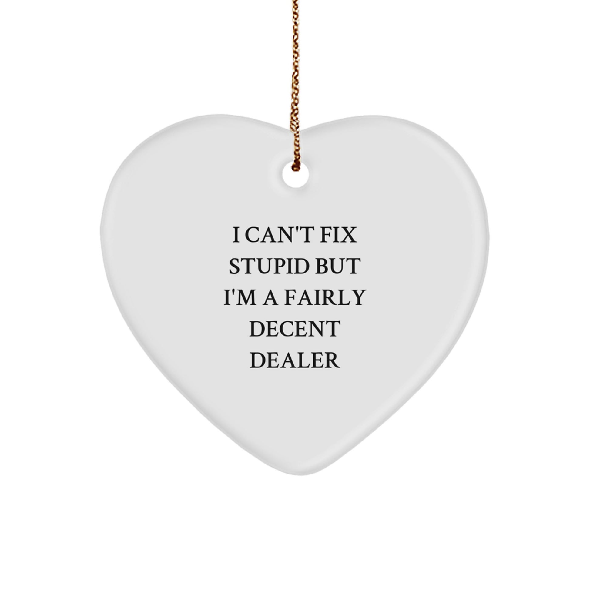 Dealer Keepsake Christmas Ornament for Him Gift – Heart Shaped - Image 1