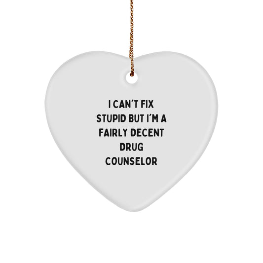 Funny Drug Counselor Gifts from Men to Women - I'm A Fairly Decent Drug Counselor Christmas Unique Gifts - Image 1
