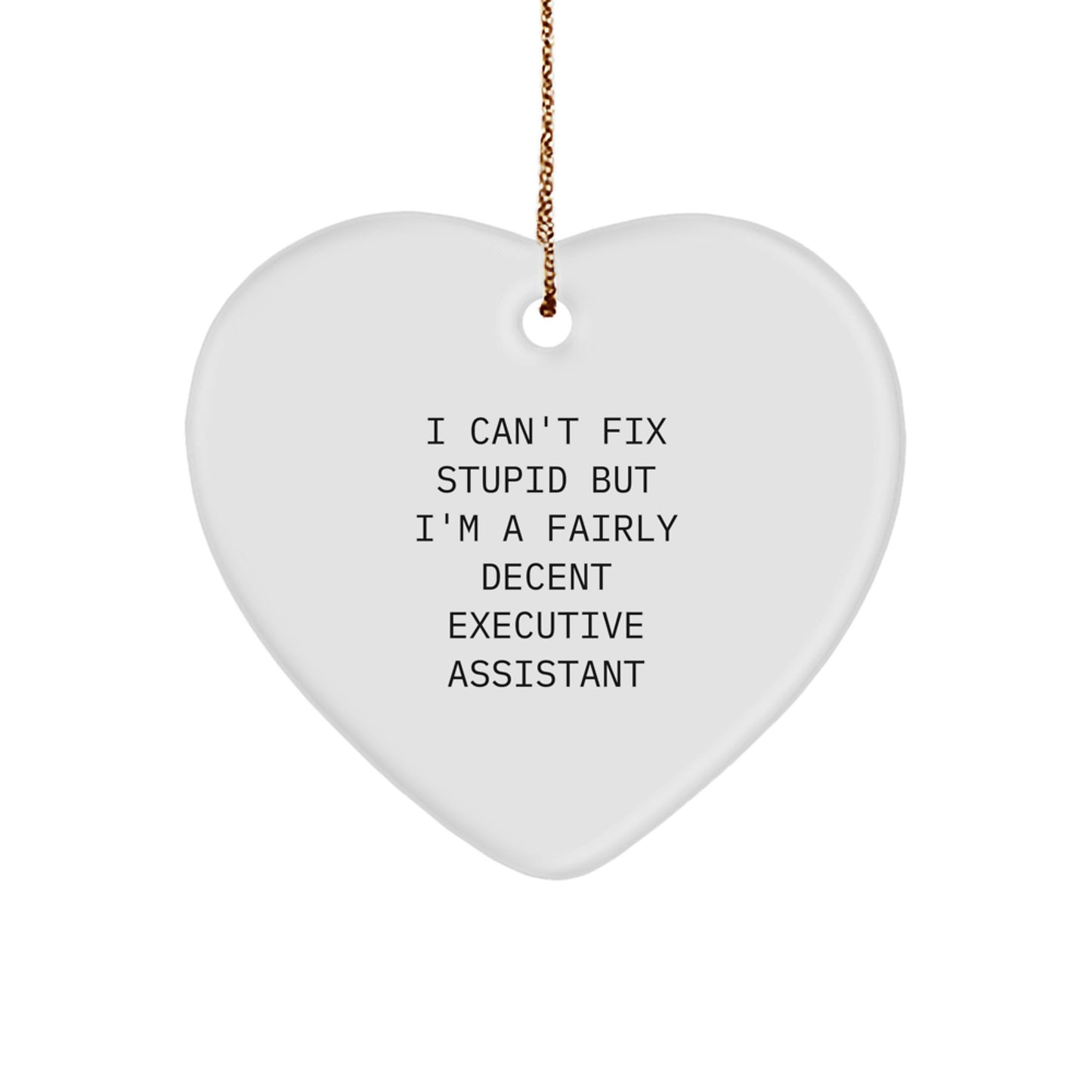 Funny Executive Assistant Heart Ornament Gifts from Friends and Family for Christmas Unique Presents - Image 1