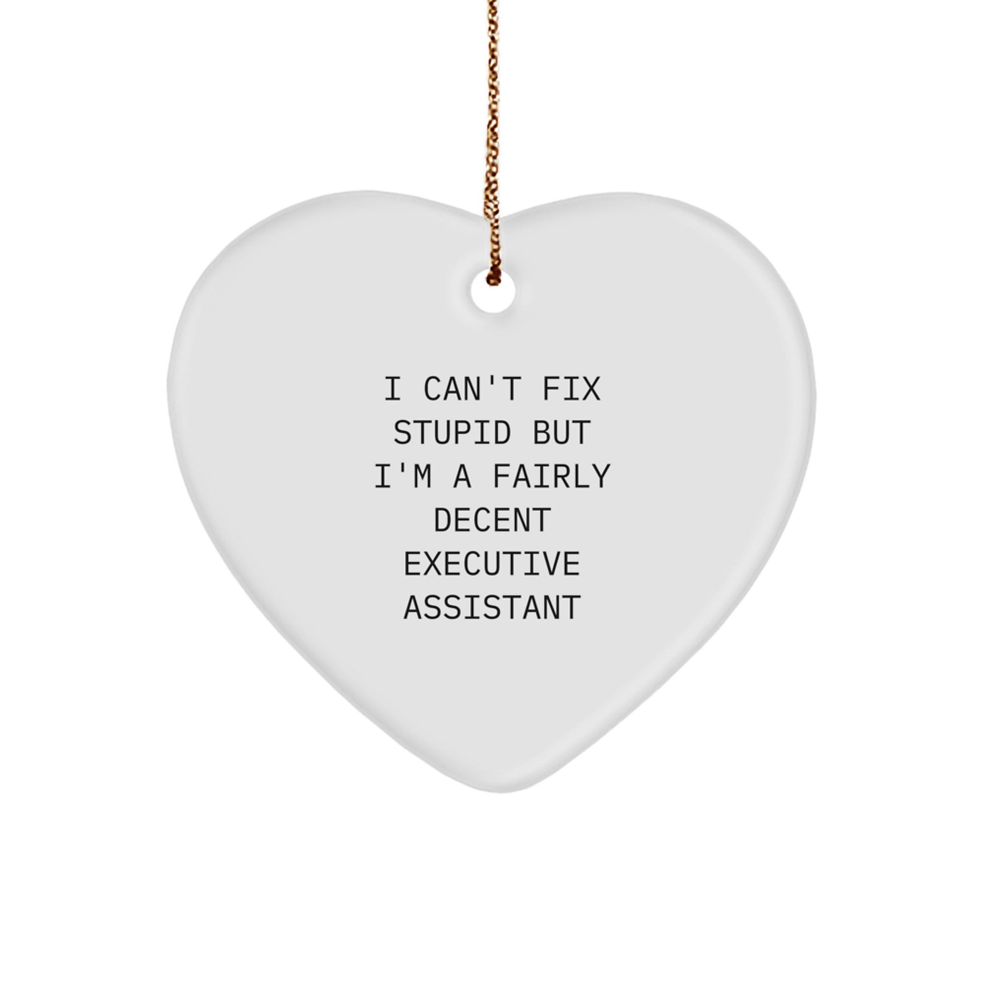 Funny Executive Assistant Heart Ornament Gifts from Friends and Family for Christmas Unique Presents - Image 1