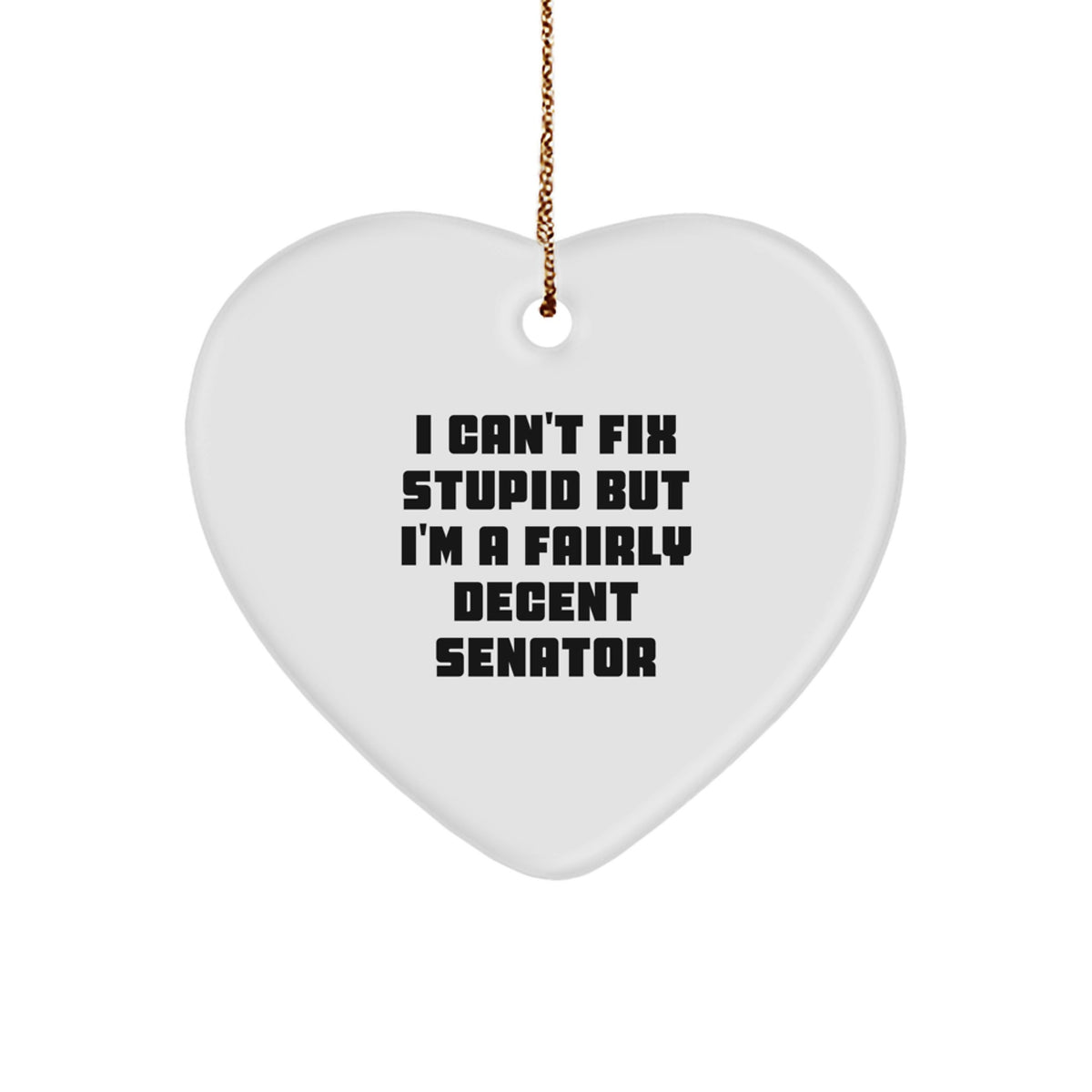 Christmas Unique Gift for Her Fairly Decent Senator Ornament Present - Image 1