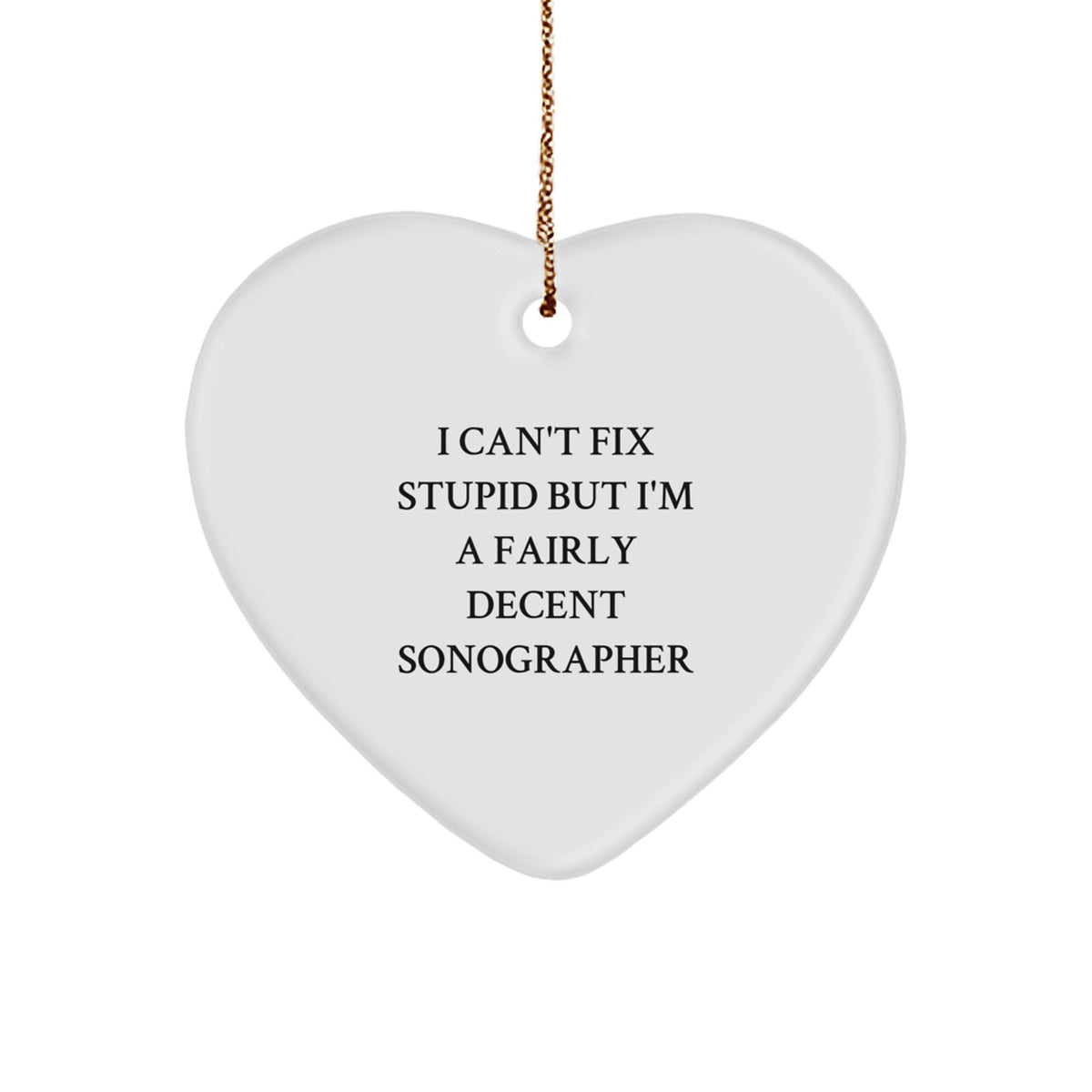 Sonographer Keepsake Heart Durable Christmas Ornament for Him Gift - Image 1
