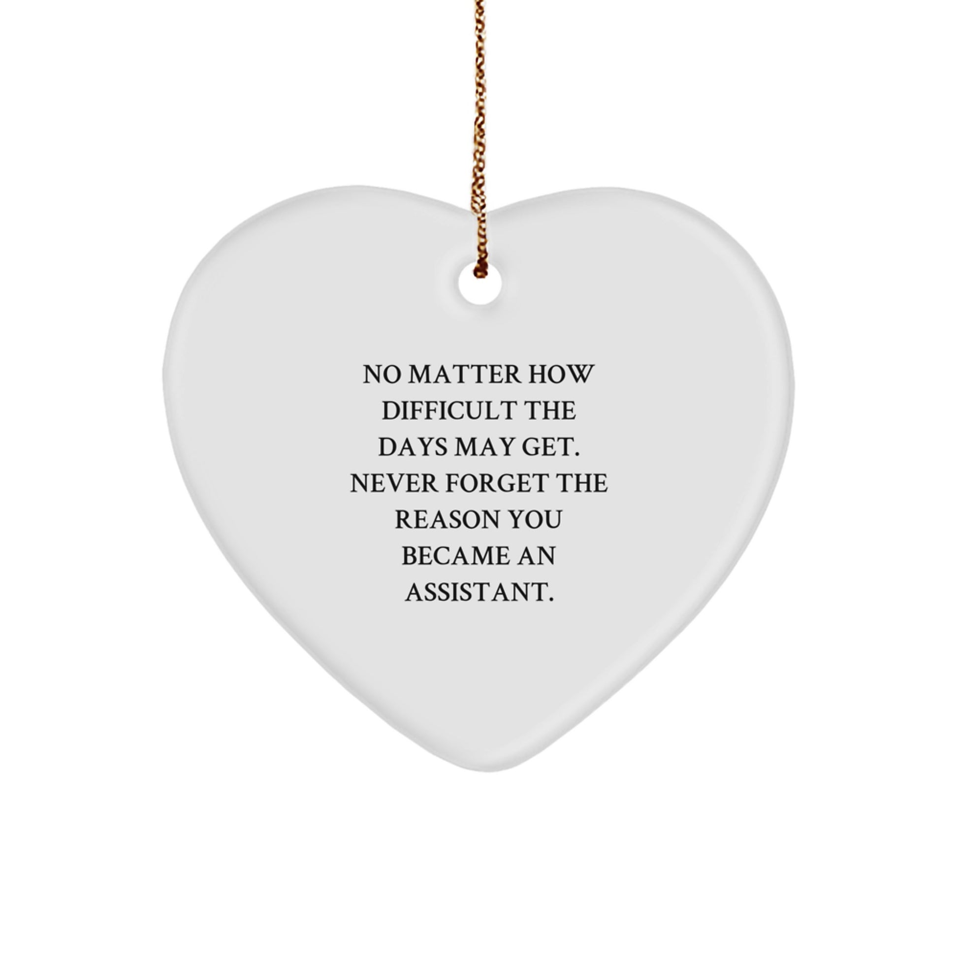 Funny Assistant Heart Ornament Gifts from Friends and Family for Christmas - Never Forget the Reason - Image 1