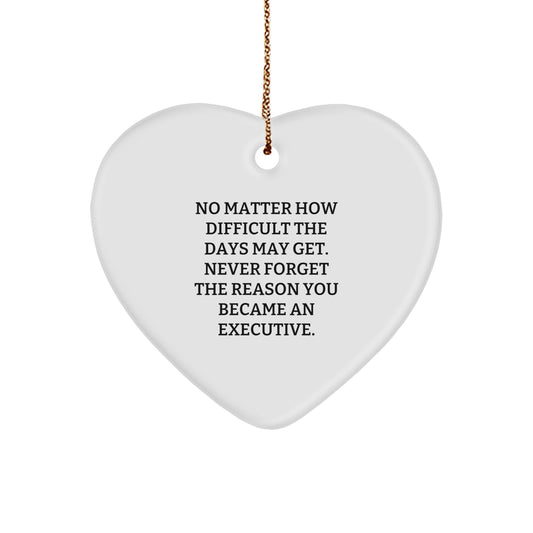 Funny Executive Heart Ornament Gifts from Women to Men, Executive Christmas Unique Gifts for Coworkers, Men Executive Heart Ornaments for Office Decor - Image 1