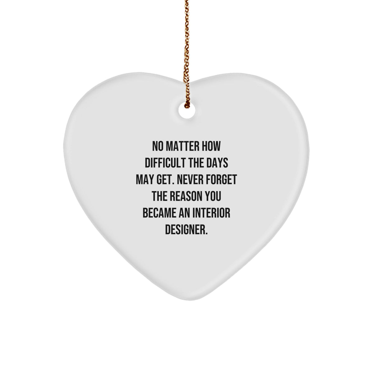 Inspirational Interior Designer Christmas Ornament for Friends Gift - Image 1