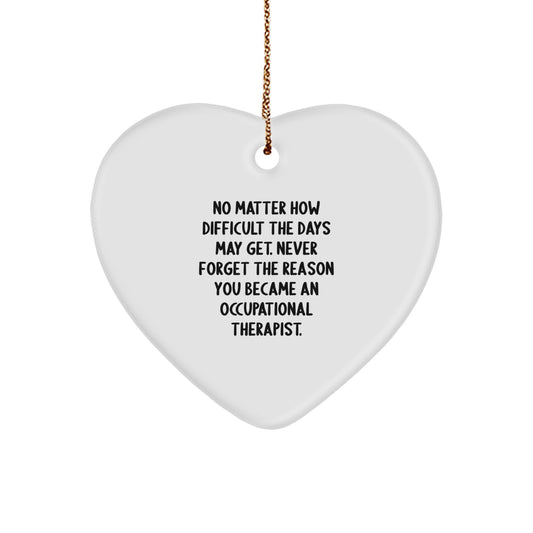 Heartfelt Gifts for Occupational Therapist Men Women Friends from Family - Inspirational Heart Ornament for Christmas Unique Gifts - Image 1