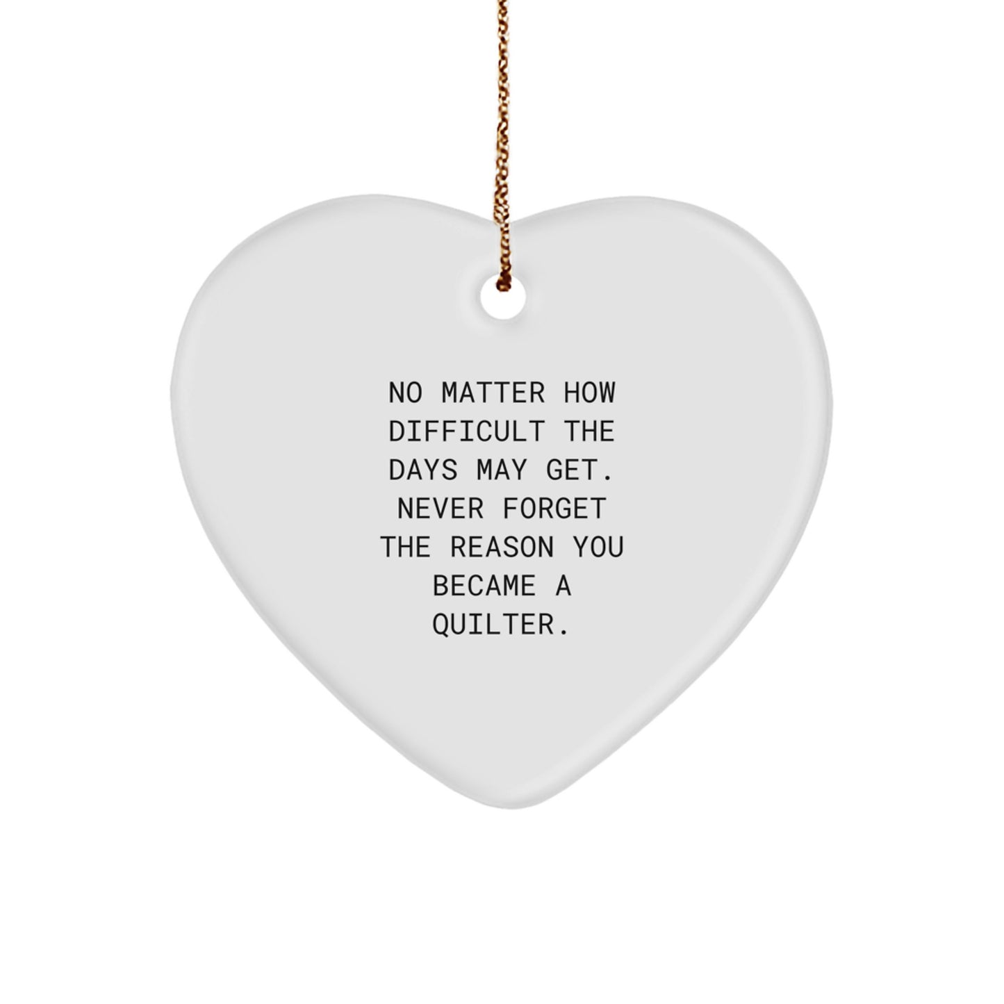 Quilter Heart Ornament Family Treasure Christmas Unique Gift for Family - Image 1