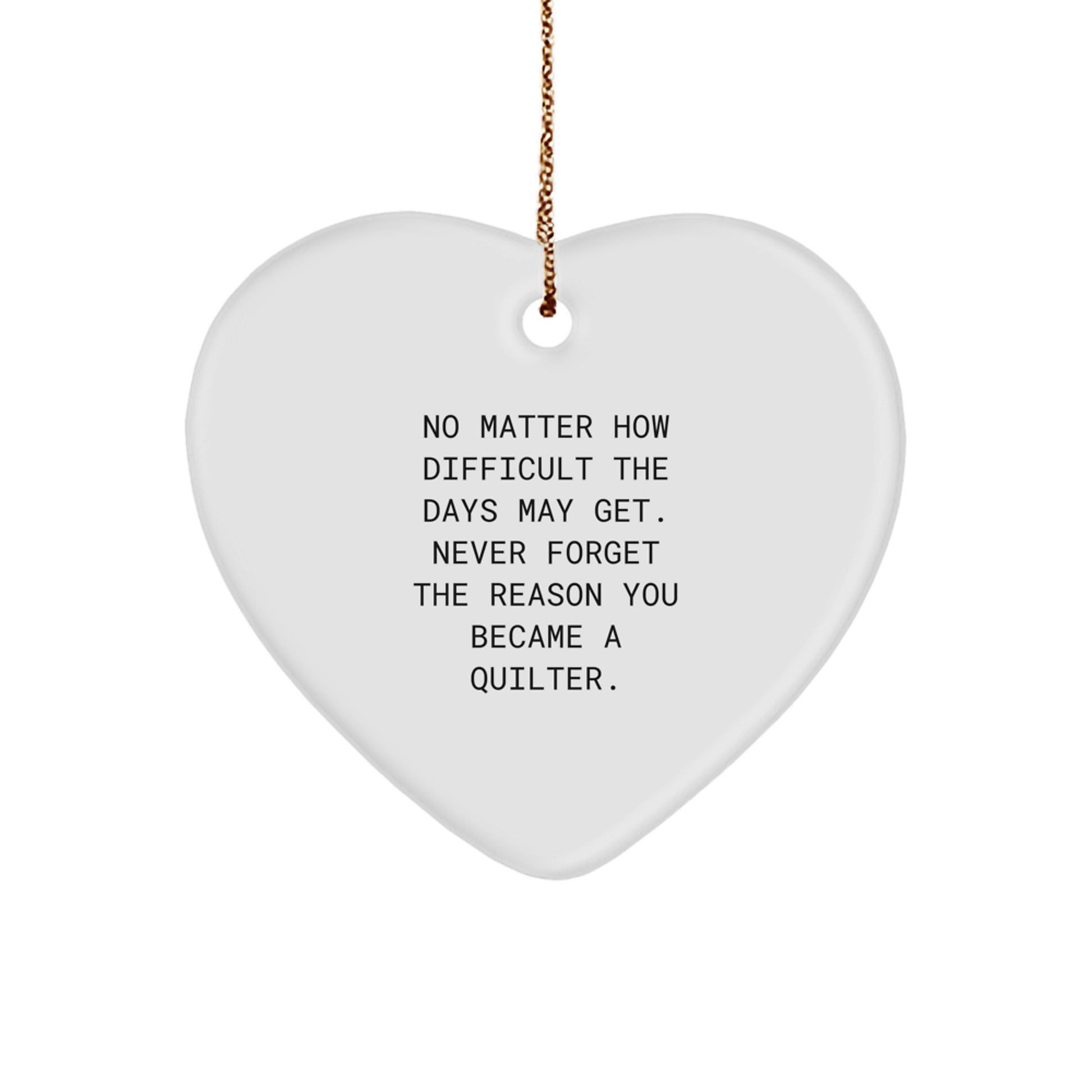 Quilter Heart Ornament Family Treasure Christmas Unique Gift for Family - Image 1