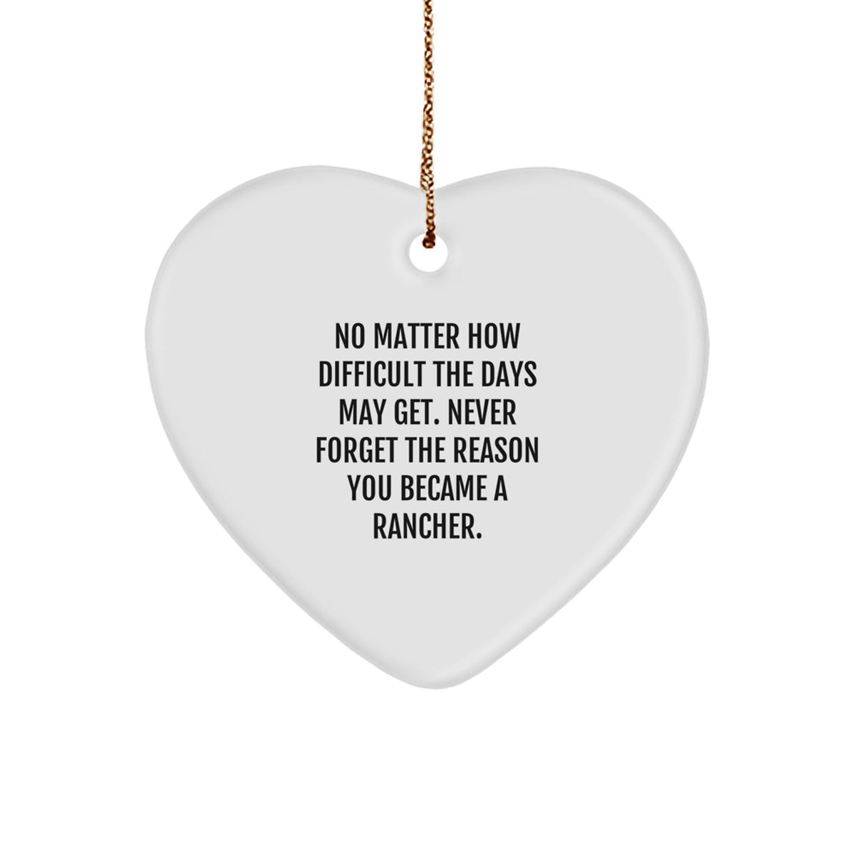 Rancher Keepsake Heartwood Durable MDF Christmas Ornament for Him Gift - Image 1