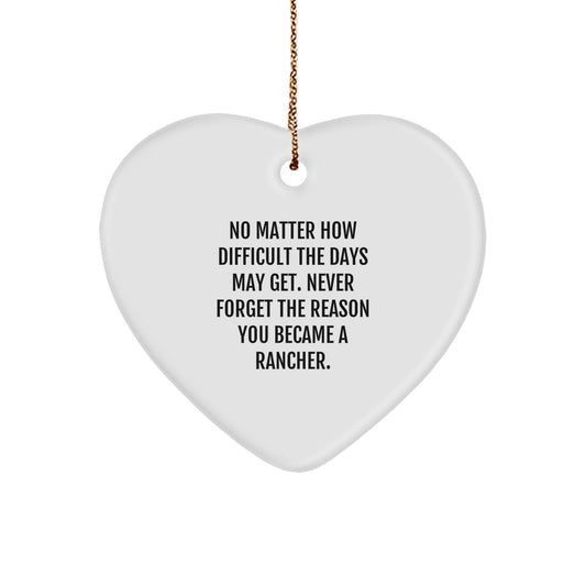 Rancher Keepsake Heartwood Durable MDF Christmas Ornament for Him Gift - Image 1