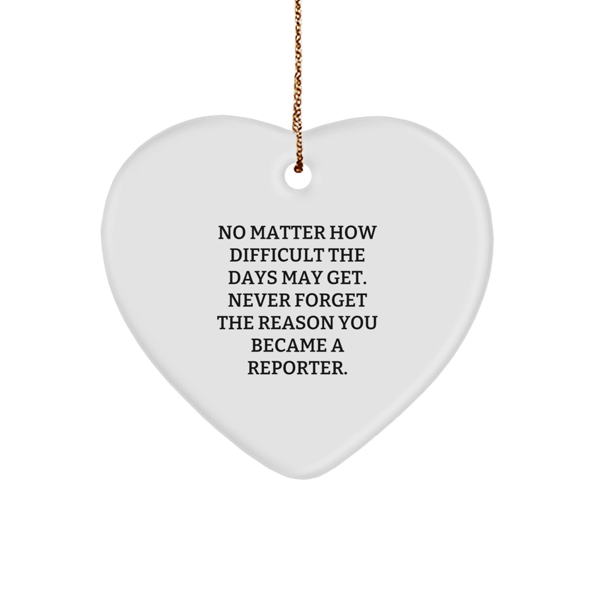 Reporter Keepsake Christmas Ornament for Him Gift - Image 1