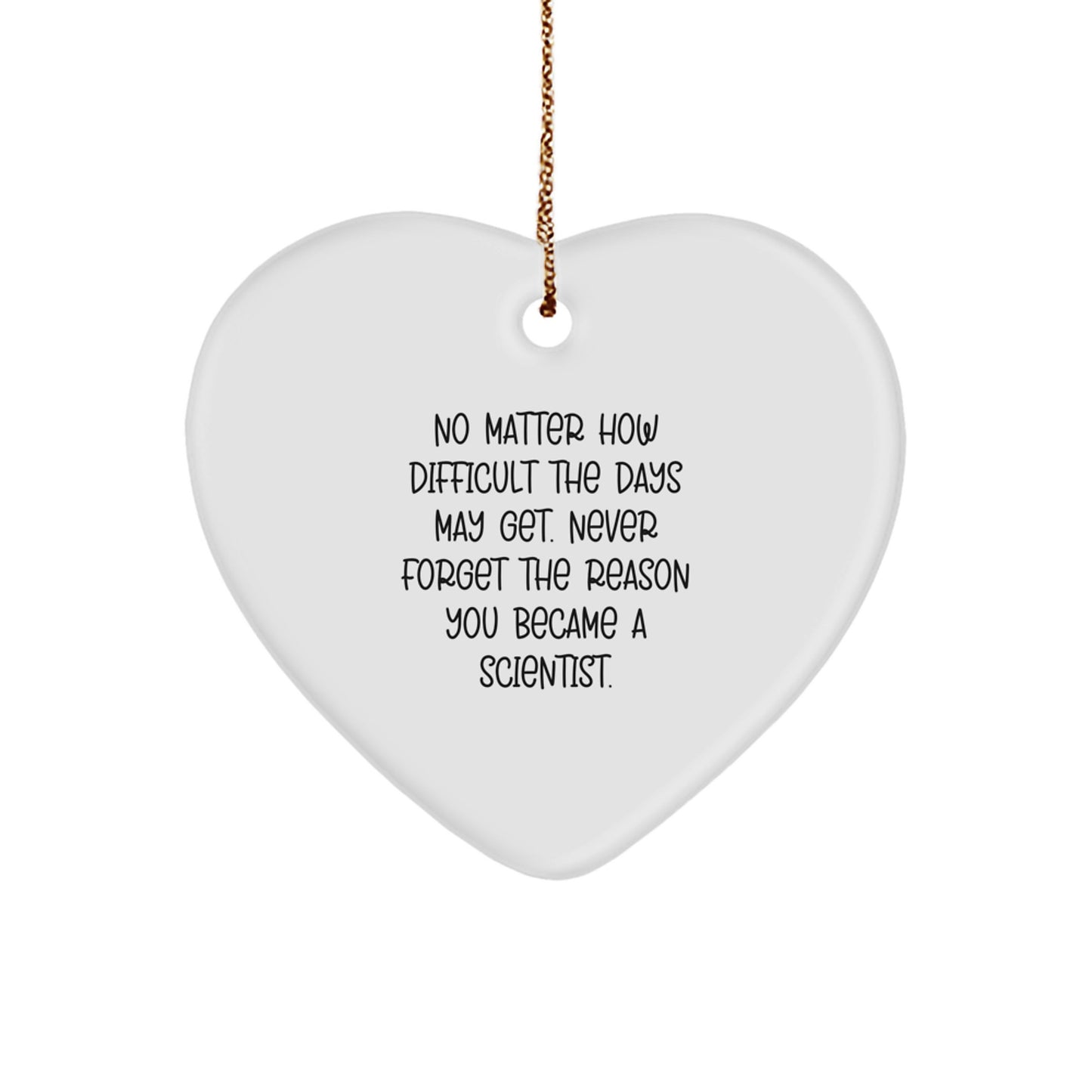 Funny Scientist Gifts for Men Women Friends at Christmas Unique Heart Ornament Gifts from Family - Image 1