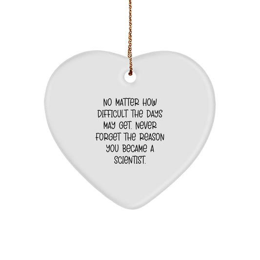 Funny Scientist Gifts for Men Women Friends at Christmas Unique Heart Ornament Gifts from Family - Image 1