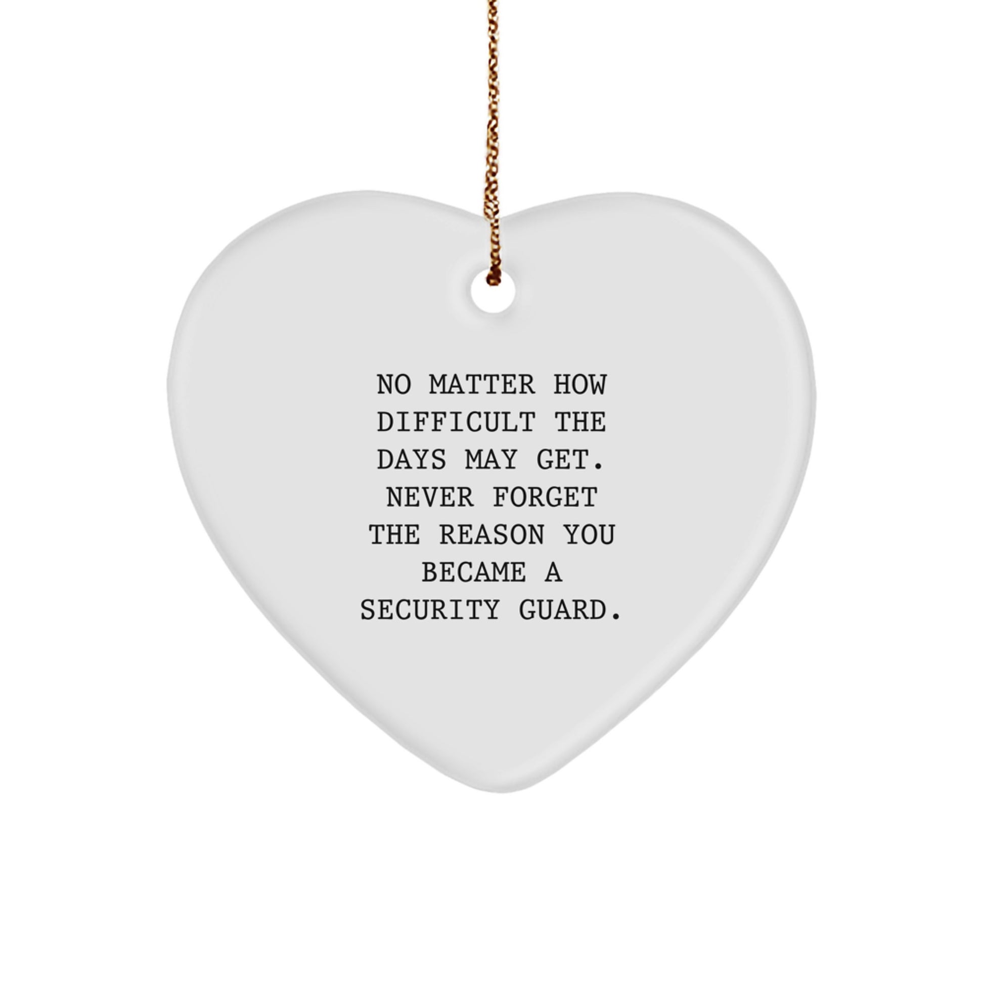 Funny Security Guard Heart Ornament Gifts from Men to Security Guard Heroes at Christmas Unique Gifts - Image 1