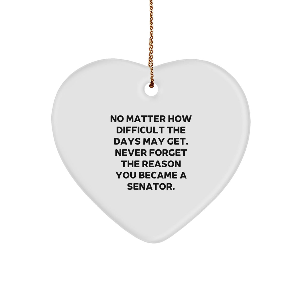 Christmas Unique Gift for Her Senator Never Forget Heart Ornament Present - Image 1