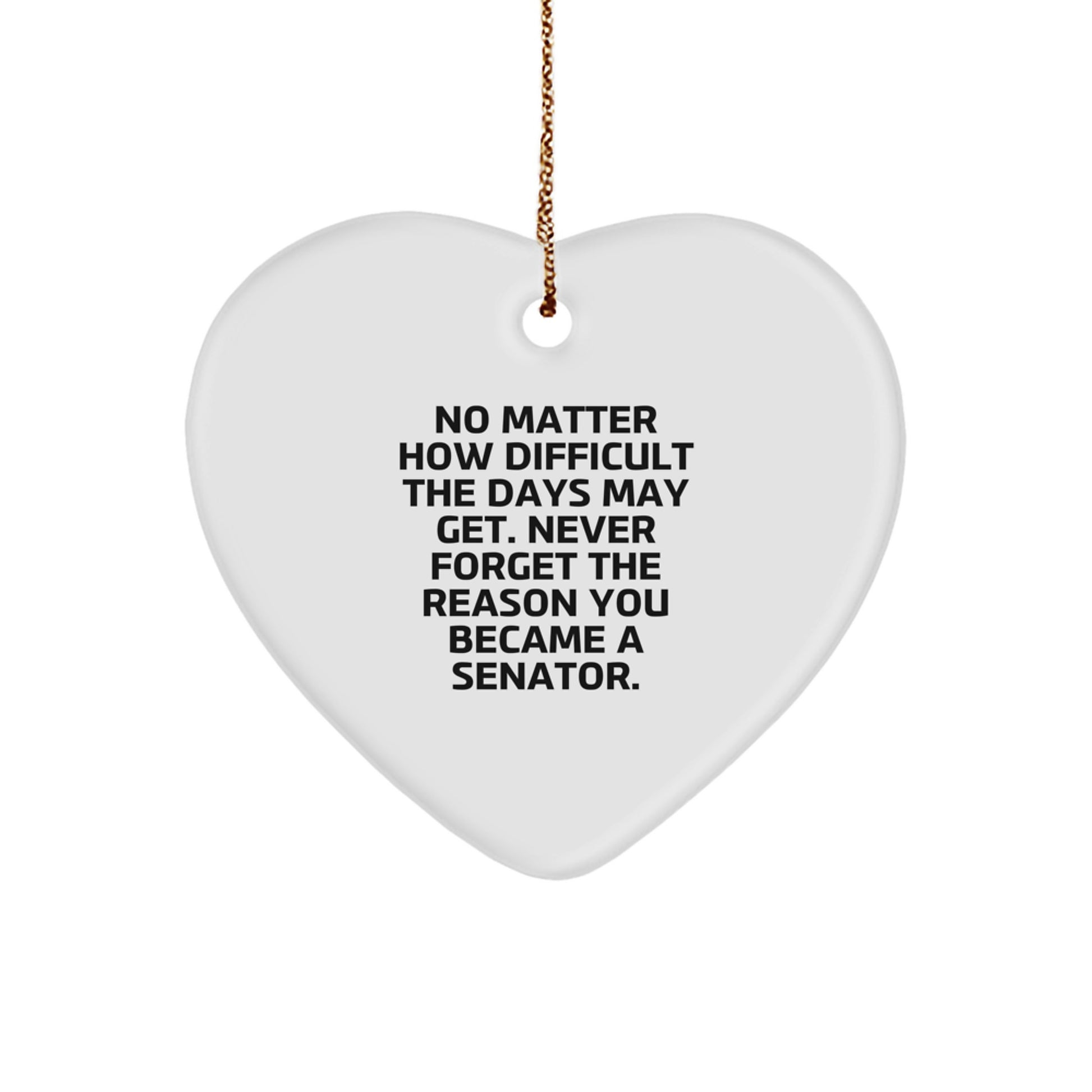 Funny Senator Heart Ornament Gifts for Men from Friends, Christmas Unique Gifts for Senator - Image 1