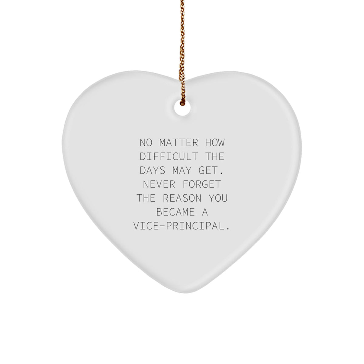 Vice-Principal Heart Christmas Ornament Keepsake for Him Surprise Gift - Image 1