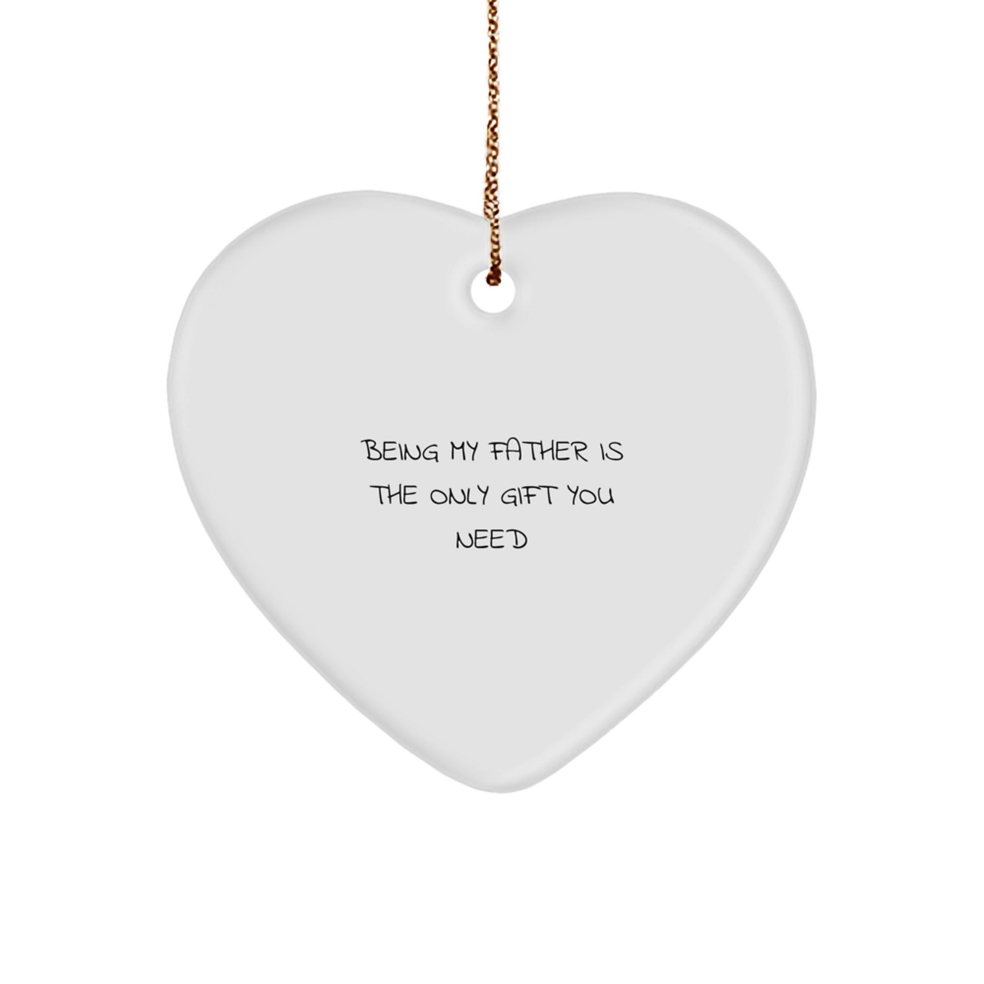 Funny Heart Ornament Gifts from Men to Father on Christmas Unique - Image 1