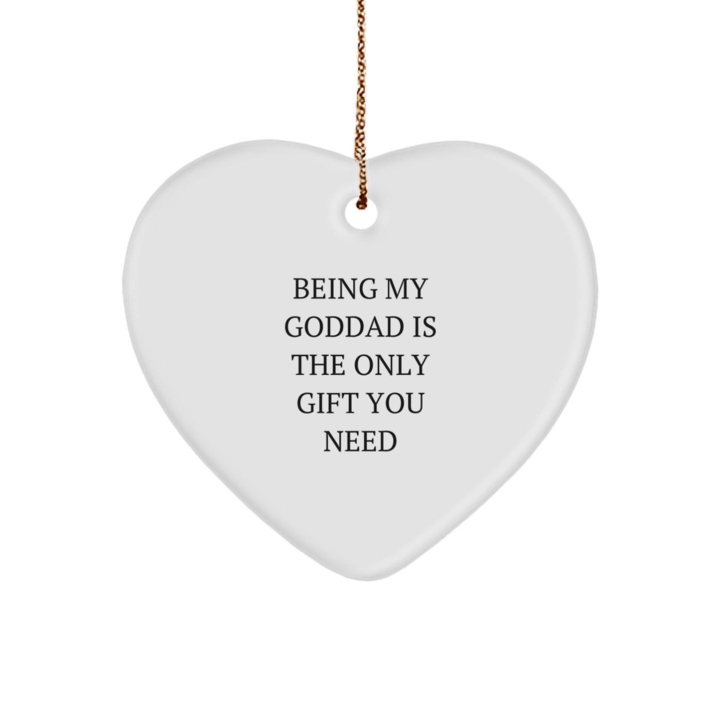 Funny Heart Ornaments Gifts from Men to Goddad on Christmas Unique Gifts - Image 1