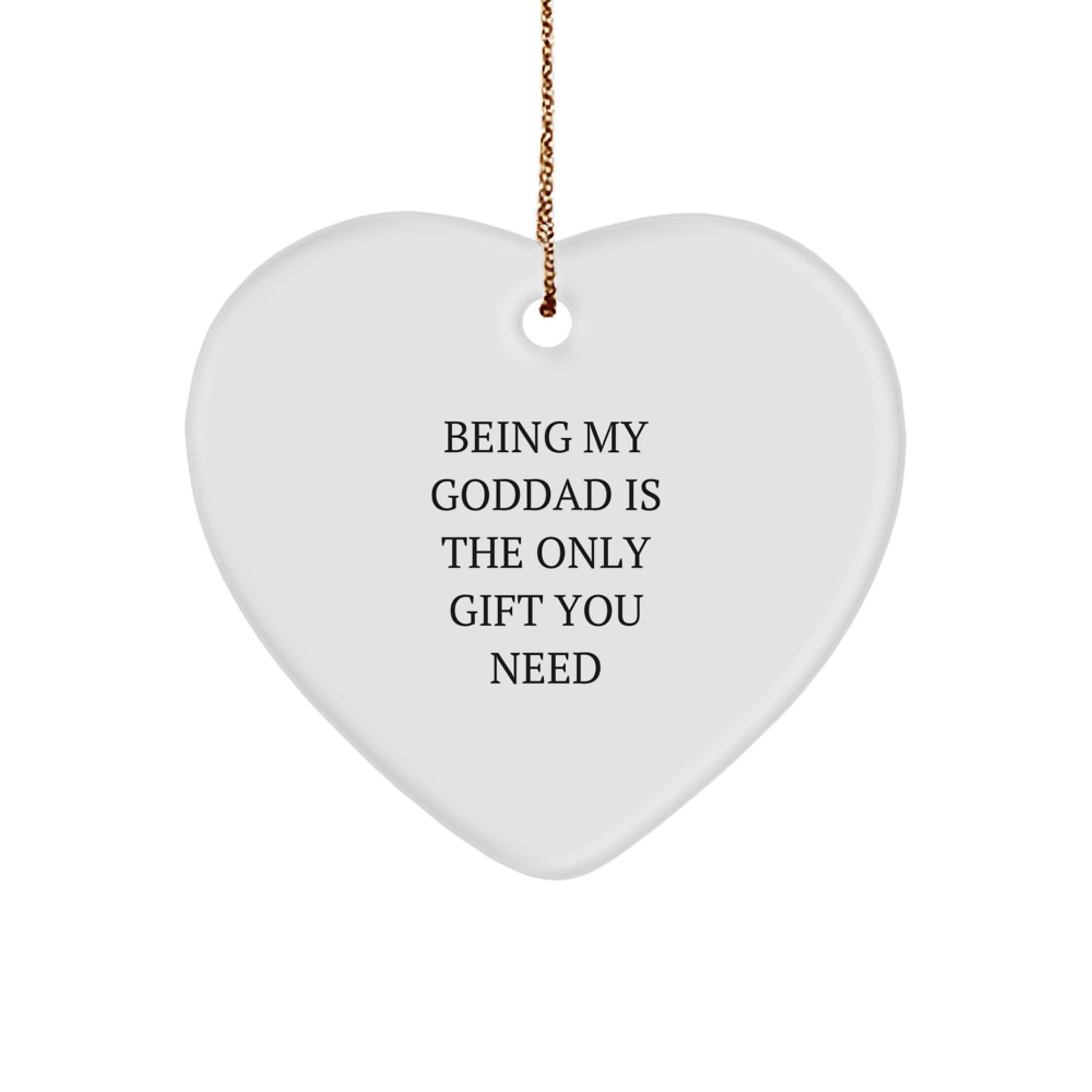 Funny Heart Ornaments Gifts from Men to Goddad on Christmas Unique Gifts - Image 1