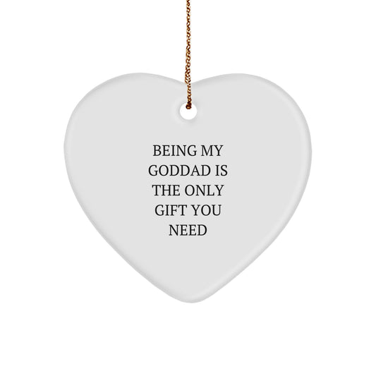 Funny Heart Ornaments Gifts from Men to Goddad on Christmas Unique Gifts - Image 1