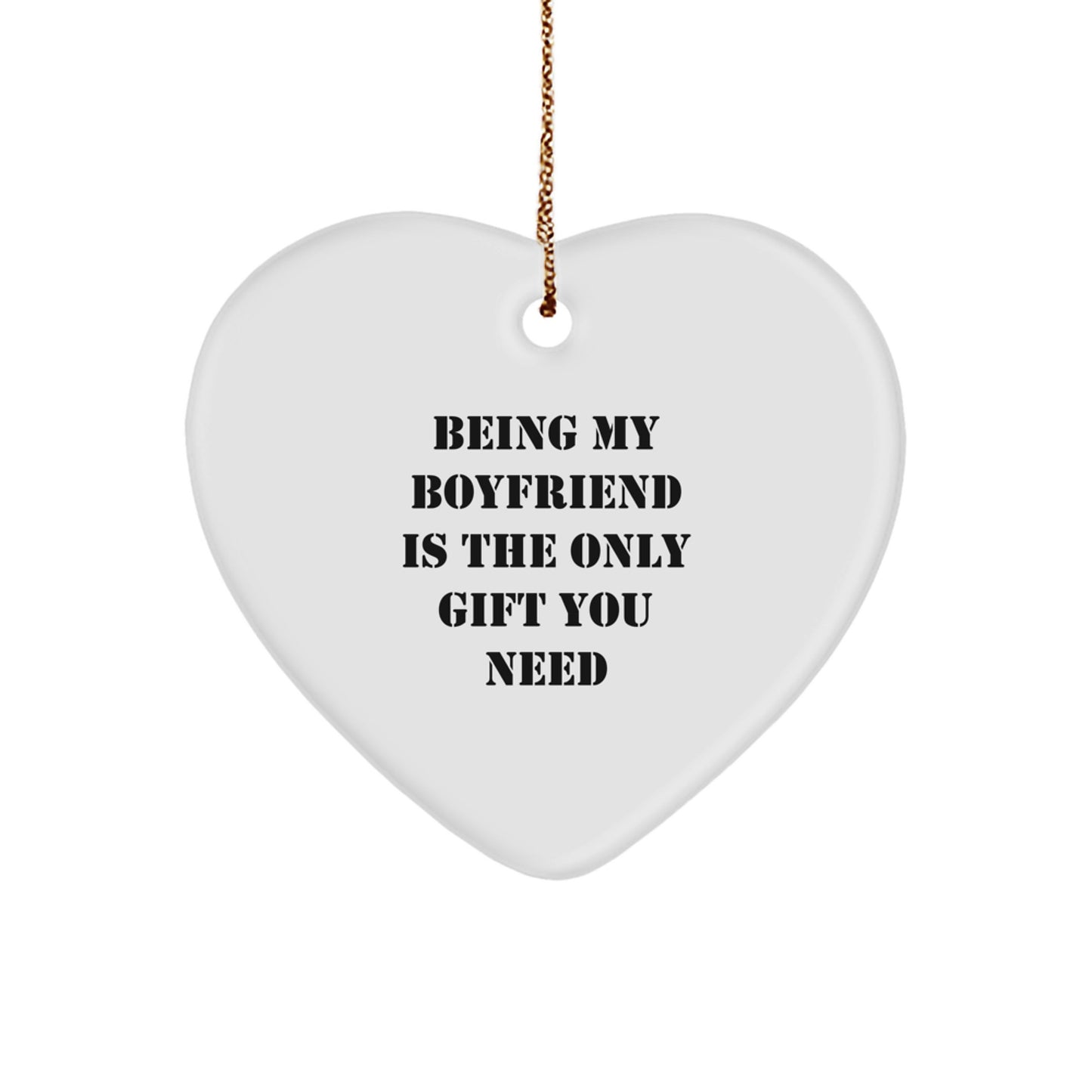 Funny Sweetheart Heart Ornament Gifts from Men, Perfect for Husband Unique Christmas Decorations - Image 1