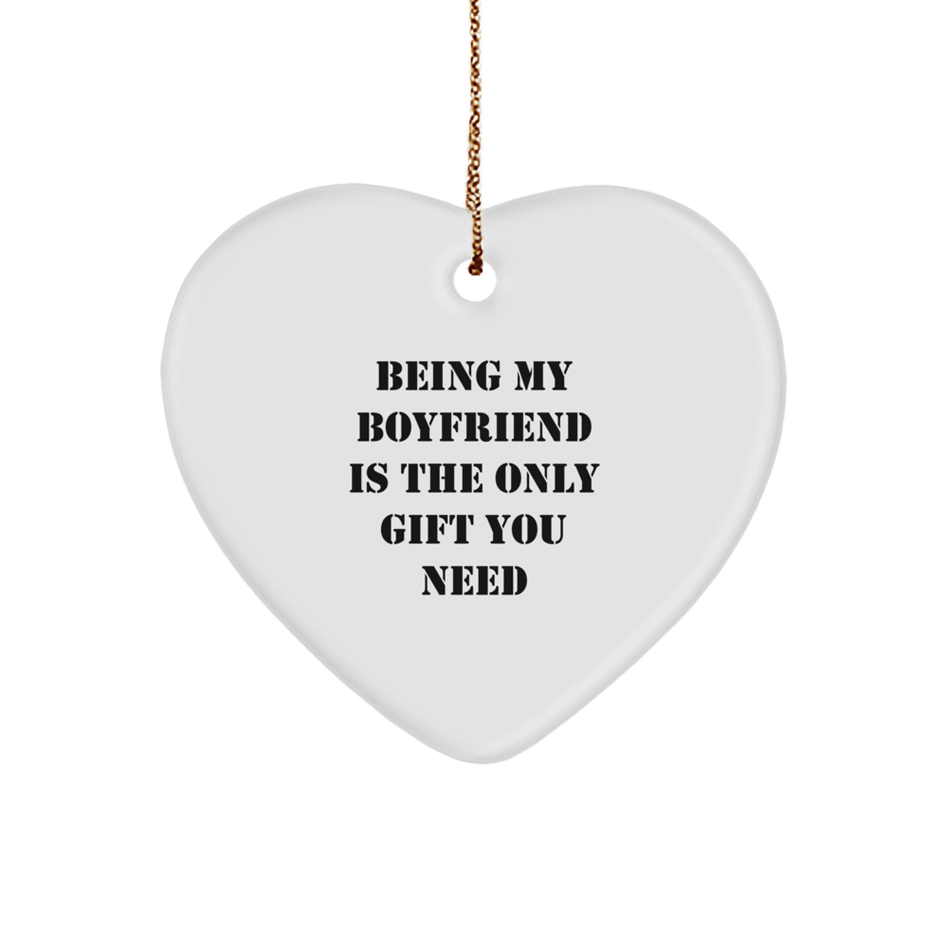 Funny Sweetheart Heart Ornament Gifts from Men, Perfect for Husband Unique Christmas Decorations - Image 1