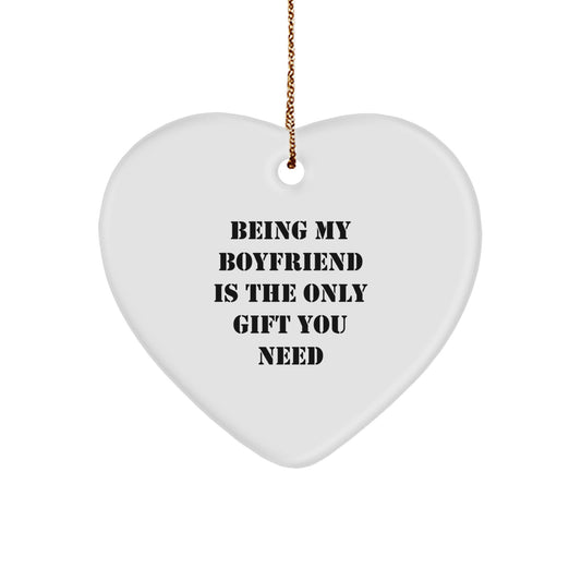 Funny Sweetheart Heart Ornament Gifts from Men, Perfect for Husband Unique Christmas Decorations - Image 1