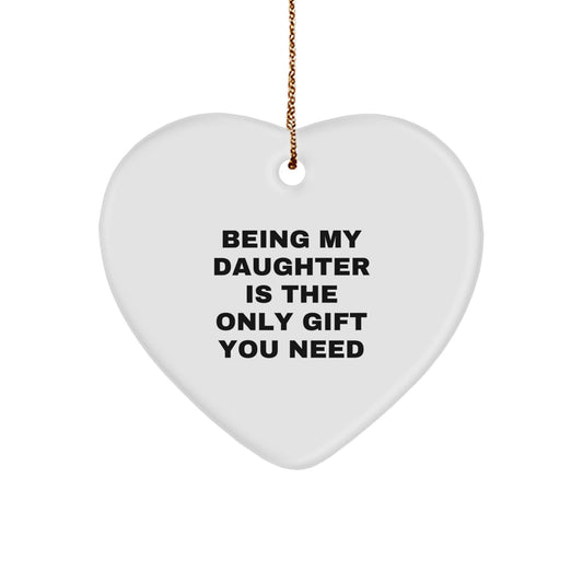 Heartfelt Daughter Christmas Ornament Novelty for Grandma Gift - Image 1