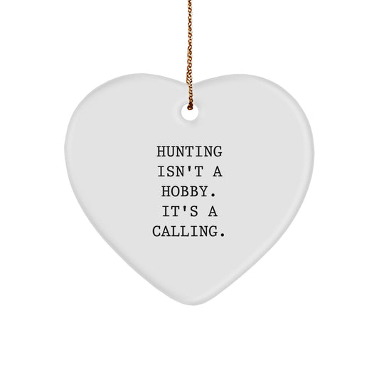Hunting Heart Ornament Gifts from Friends for Christmas Unique Hunting Lover - Image 1