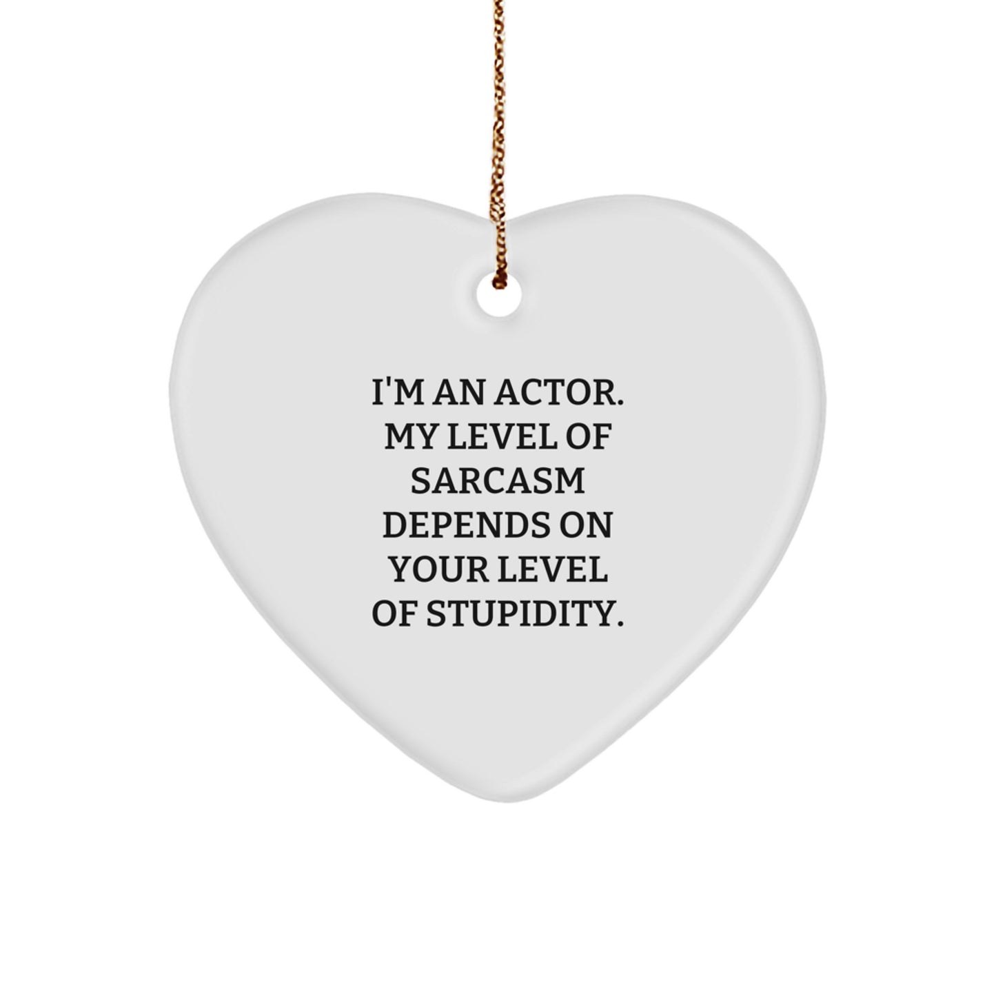 Funny Actor Heart Ornament Gifts from Friends for Actor Christmas Unique Ornaments for Actor Men Women Family - Image 1