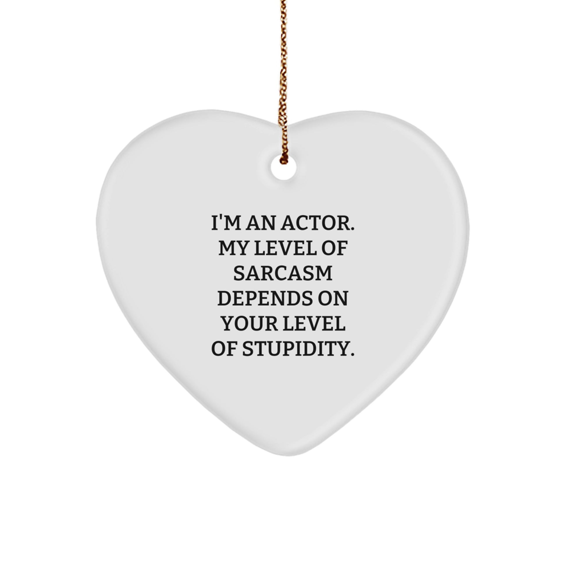 Funny Actor Heart Ornament Gifts from Friends for Actor Christmas Unique Ornaments for Actor Men Women Family - Image 1