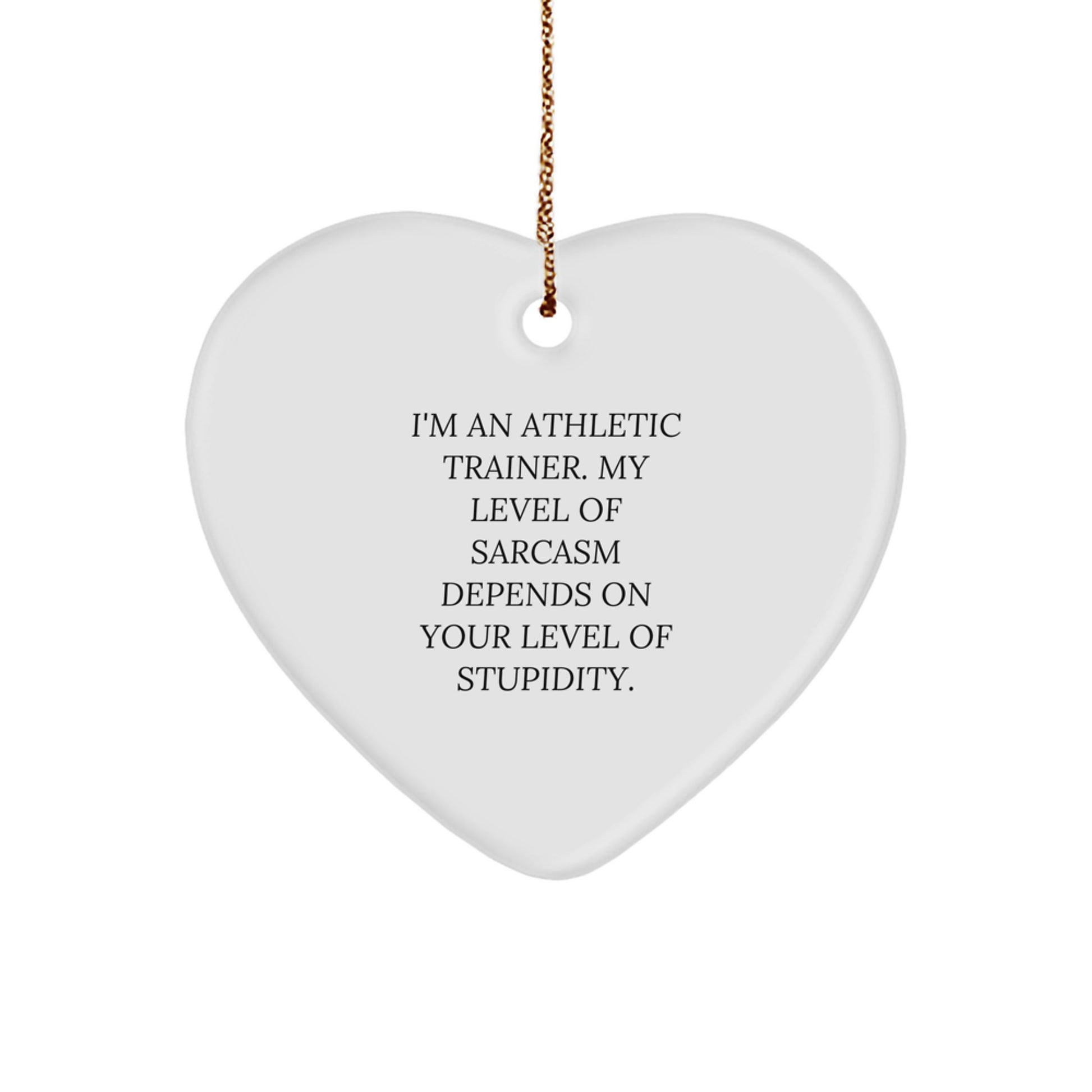 Sassy Athletic Trainer Gifts from Friends, Funny Heart Ornament for Christmas - Image 1