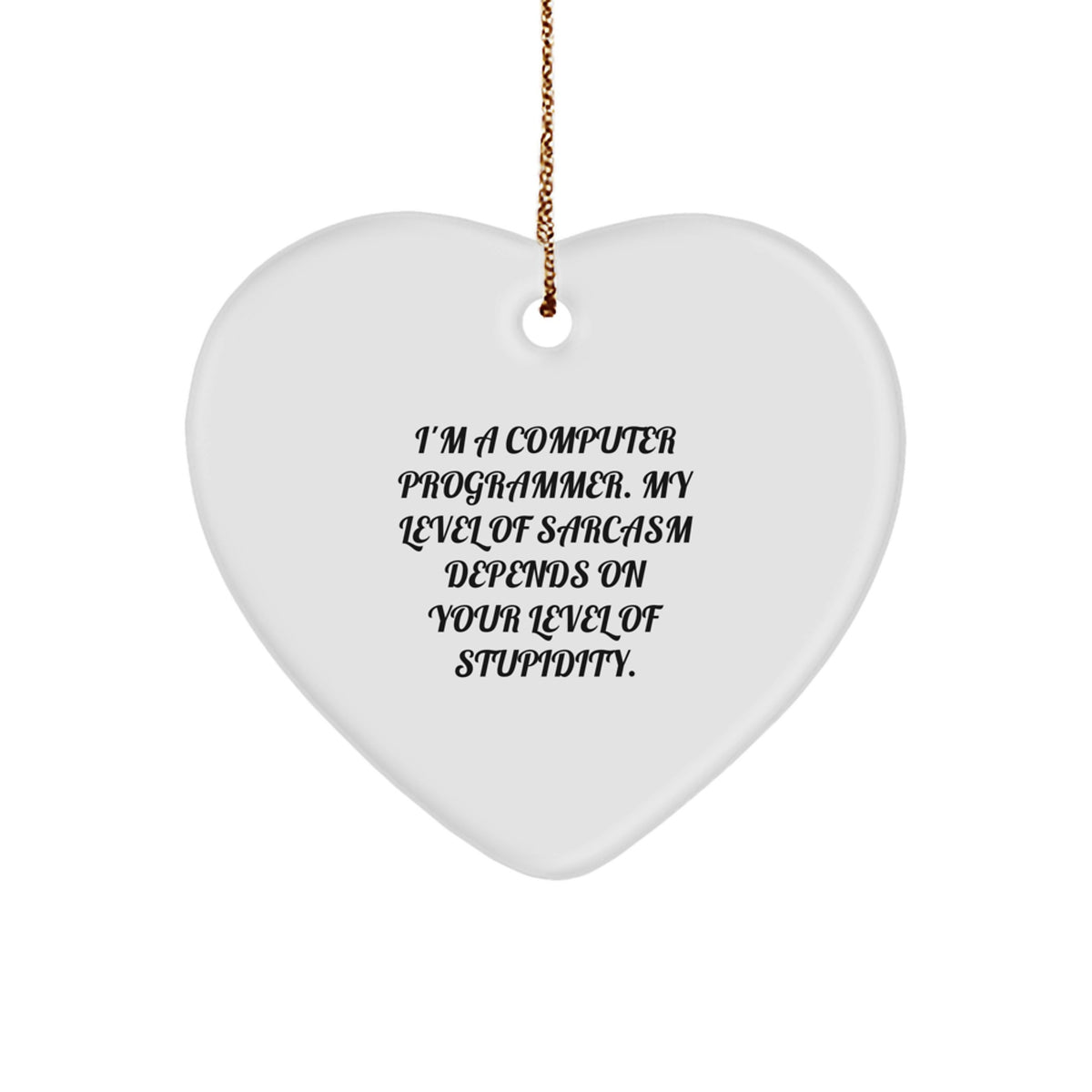 Computer Programmer Sarcastic Christmas Ornament Keepsake for Him Gift - Image 1