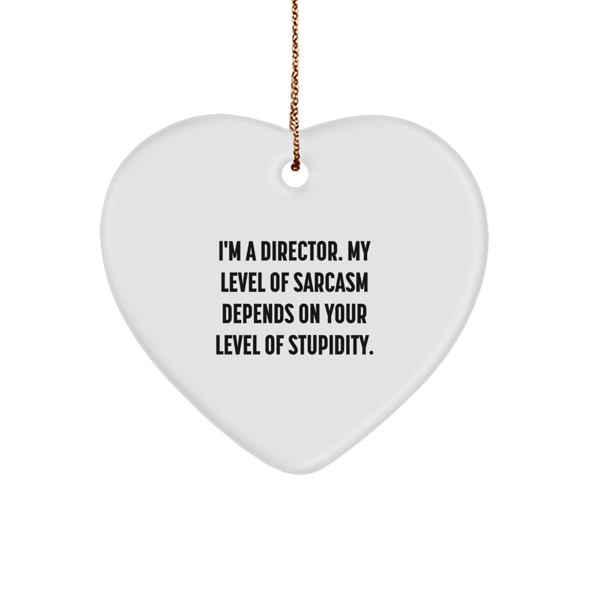 Funny Director Gifts for Him, I'm A Director Heart Ornament, Christmas Unique Gifts from Friends or Family - Image 1