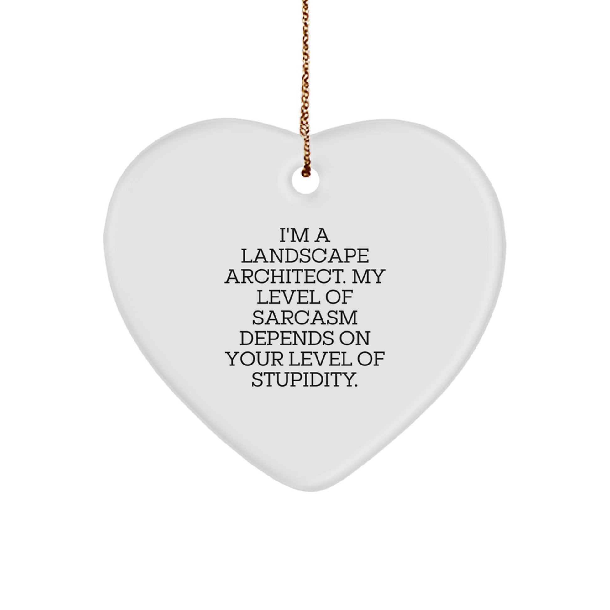 Sarcastic Landscape Architect Christmas Ornament Gift for Friends - Image 1